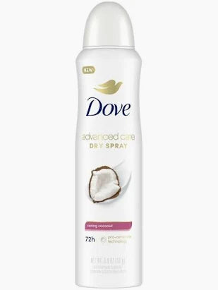 Dove Advanced Care Dry Spray Antiperspirant, Caring Coconut, 3.8 oz