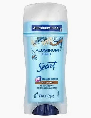 Secret Aluminum Free Deodorant, Real Coconut, 2.4 oz