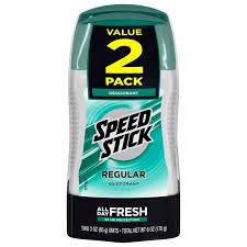 Speed Stick Regular Deodorant, 3 oz, 2-Pack